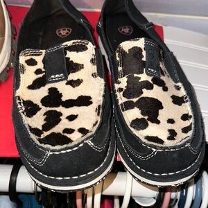 Ariat Black and Cream Patterned Loafers